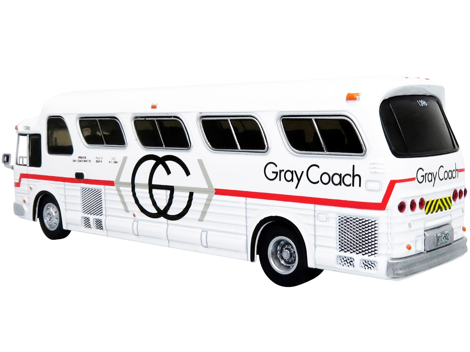 1966 GM PD4107 "Buffalo" Coach Bus "Gray Coach" Destination: "Pearson Airport" Toronto (Ontario Canada) "Vintage Bus & Motorcoach Collection" 1/87 Diecast Model by Iconic Replicas - image 3