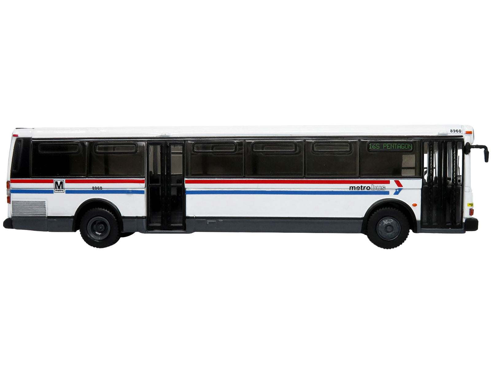 1980 Grumman 870 Advanced Design Transit Bus WMATA (Washington Metropolitan Area Transit Authority) Metro Bus "16S Pentagon" "Vintage Bus & Motorcoach Collection" 1/87 Diecast Model by Iconic Replicas - image 2