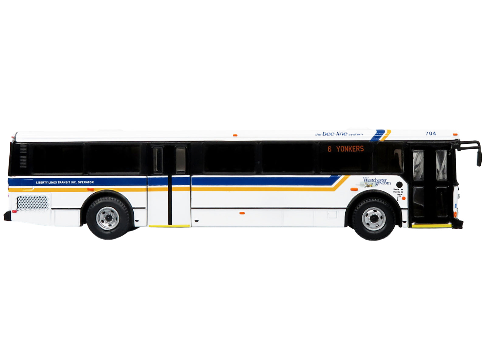 2006 Orion V Transit Bus Westchester NY Bee-Line "6 Yonkers" Limited Edition "The Vintage Bus and Motorcoach Collection" 1/87 (HO) Diecast Model by Iconic Replicas - image 2