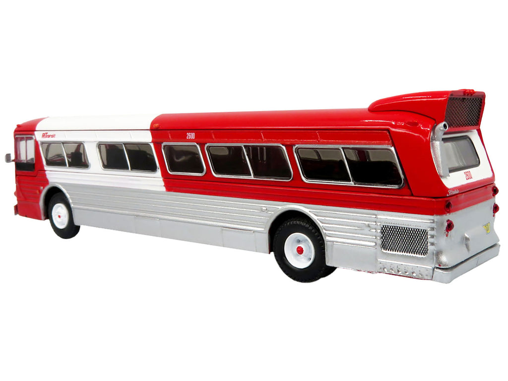 Flxible 53102 New Look Transit Bus "Pittsburgh Area Transit" Red and White "Vintage Bus & Motorcoach Collection" Limited Edition 1/87 (HO) Diecast Model by Iconic Replicas - image 3