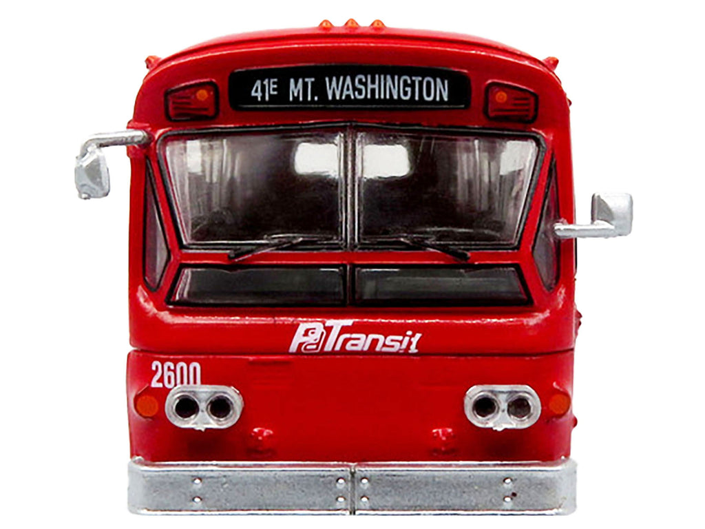 Flxible 53102 New Look Transit Bus "Pittsburgh Area Transit" Red and White "Vintage Bus & Motorcoach Collection" Limited Edition 1/87 (HO) Diecast Model by Iconic Replicas - image 4