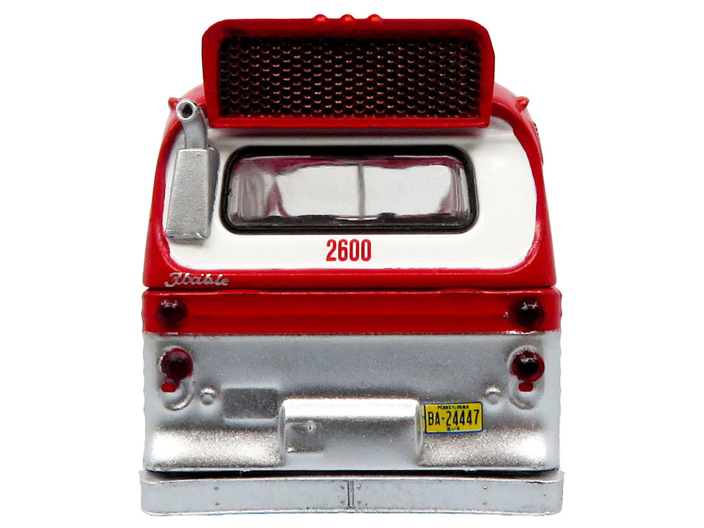 Flxible 53102 New Look Transit Bus "Pittsburgh Area Transit" Red and White "Vintage Bus & Motorcoach Collection" Limited Edition 1/87 (HO) Diecast Model by Iconic Replicas - image 5