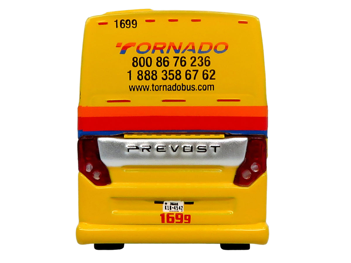 Prevost H3-45 Coach Bus "Tornado Bus Company" Yellow with Graphics Limited Edition 1/87 (HO) Diecast Model by Iconic Replicas - image 5
