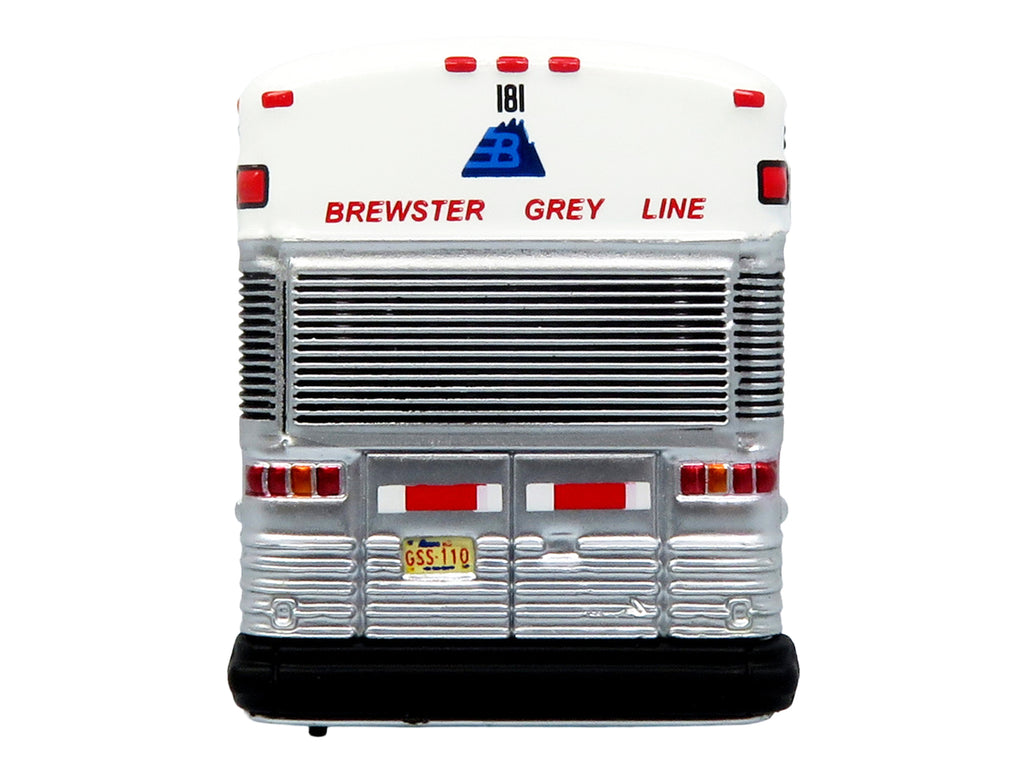 2001 MCI D4000 Coach Bus "Brewster Gray Line" White with Blue Stripes "Vintage Bus & Motorcoach Collection" Limited Edition to 504 pieces Worldwide 1/87 (HO) Diecast Model by Iconic Replicas - image 5