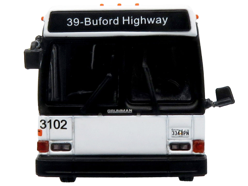 1980 Grumman 870 Advanced Design Transit Bus "MARTA Atlanta" White with Stripes "Vintage Bus & Motorcoach Collection" Limited Edition 1/87 (HO) Diecast Model by Iconic Replicas - image 4