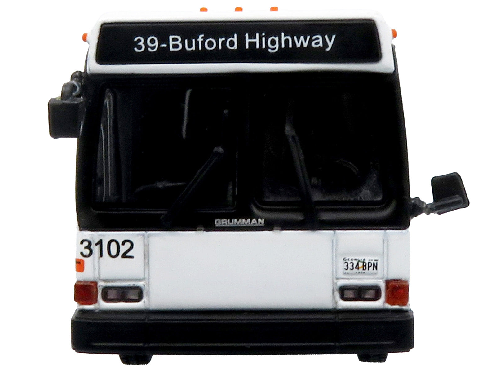 1980 Grumman 870 Advanced Design Transit Bus "MARTA Atlanta" White with Stripes "Vintage Bus & Motorcoach Collection" Limited Edition 1/87 (HO) Diecast Model by Iconic Replicas - image 4