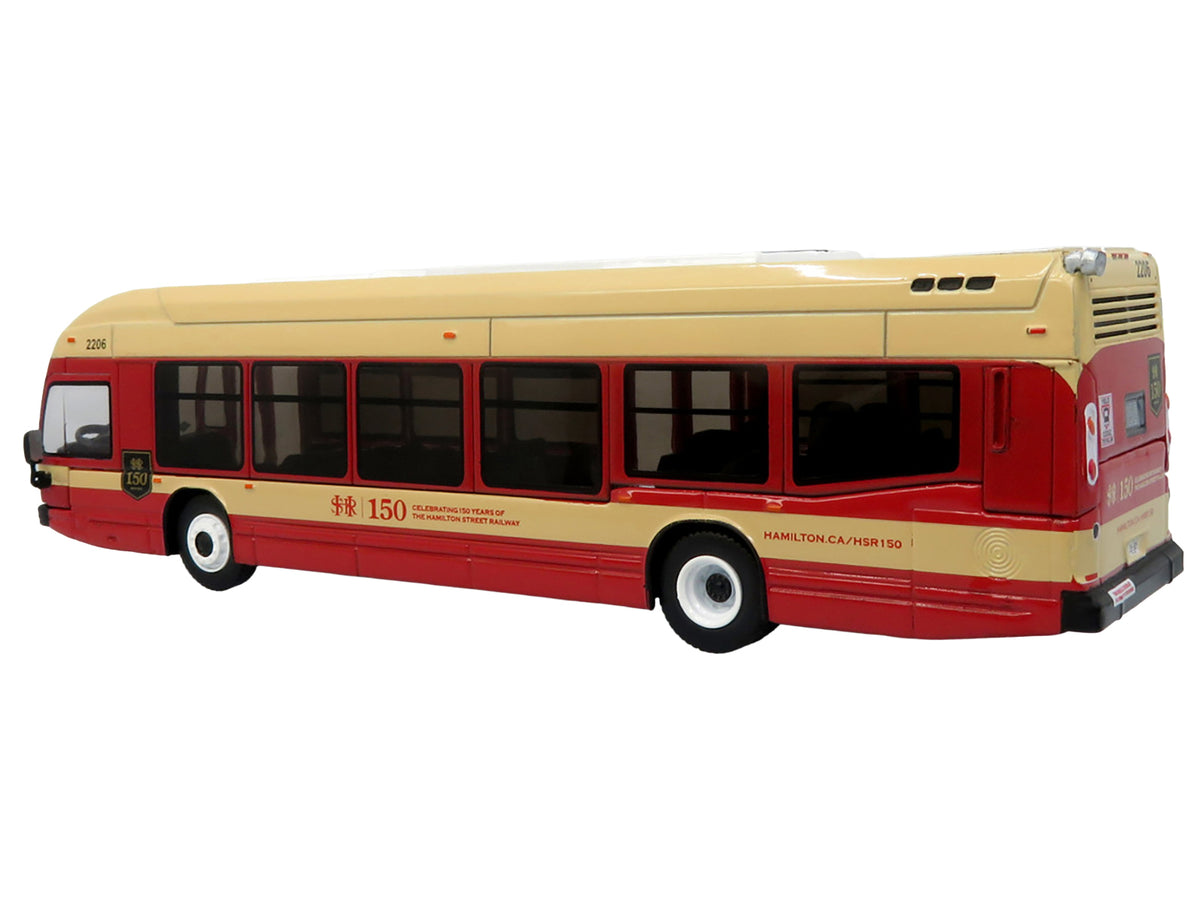 Nova Bus LFS HEV Transit Bus "Hamilton Street Railway 150th Anniversary" Cream and Red "The Bus & Motorcoach Collection" Limited Edition to 504 pieces Worldwide 1/87 (HO) Diecast Model by Iconic Replicas - image 3