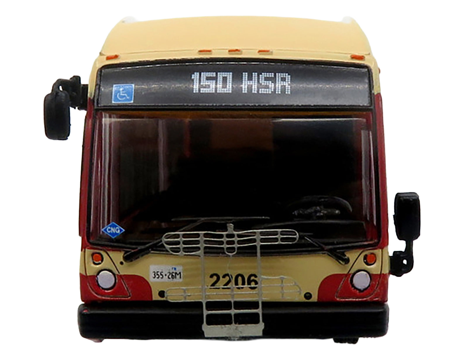 Nova Bus LFS HEV Transit Bus "Hamilton Street Railway 150th Anniversary" Cream and Red "The Bus & Motorcoach Collection" Limited Edition to 504 pieces Worldwide 1/87 (HO) Diecast Model by Iconic Replicas - image 4