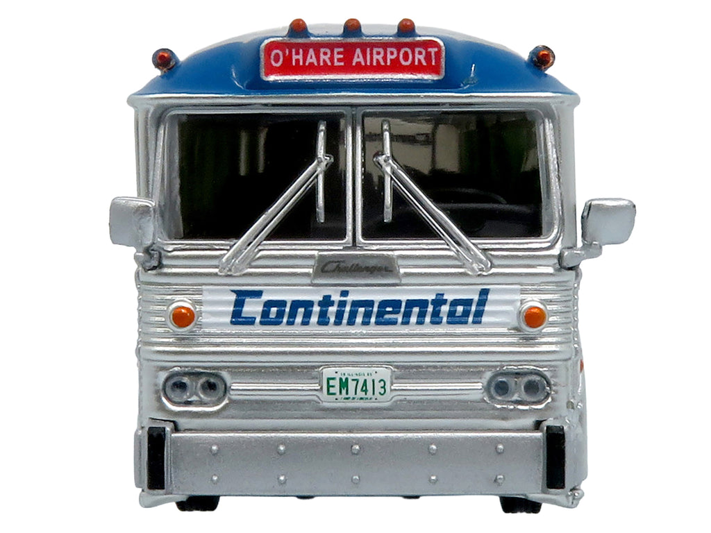 1964 MCI MC-5A Coach Bus "Continental Air Transport" Silver with Blue Stripes "Vintage Bus & Motorcoach Collection" Limited Edition to 504 pieces Worldwide 1/87 (HO) Diecast Model by Iconic Replicas - image 5