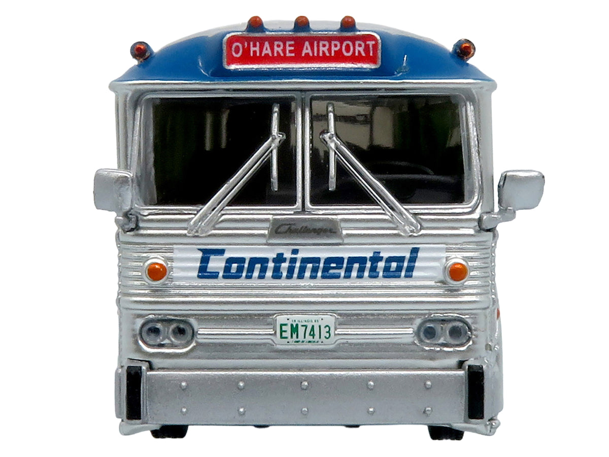 1964 MCI MC-5A Coach Bus "Continental Air Transport" Silver with Blue Stripes "Vintage Bus & Motorcoach Collection" Limited Edition to 504 pieces Worldwide 1/87 (HO) Diecast Model by Iconic Replicas - image 5