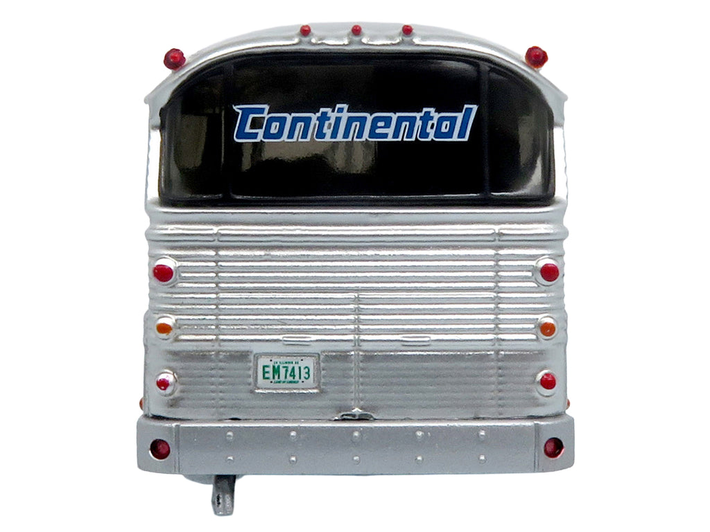 1964 MCI MC-5A Coach Bus "Continental Air Transport" Silver with Blue Stripes "Vintage Bus & Motorcoach Collection" Limited Edition to 504 pieces Worldwide 1/87 (HO) Diecast Model by Iconic Replicas - image 4