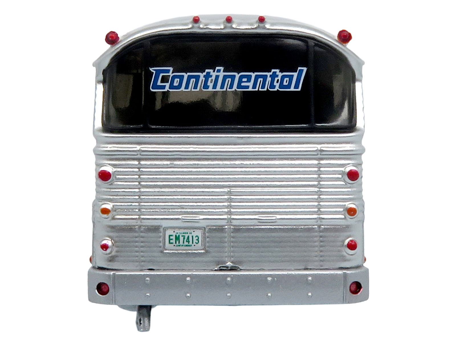 1964 MCI MC-5A Coach Bus "Continental Air Transport" Silver with Blue Stripes "Vintage Bus & Motorcoach Collection" Limited Edition to 504 pieces Worldwide 1/87 (HO) Diecast Model by Iconic Replicas - image 4