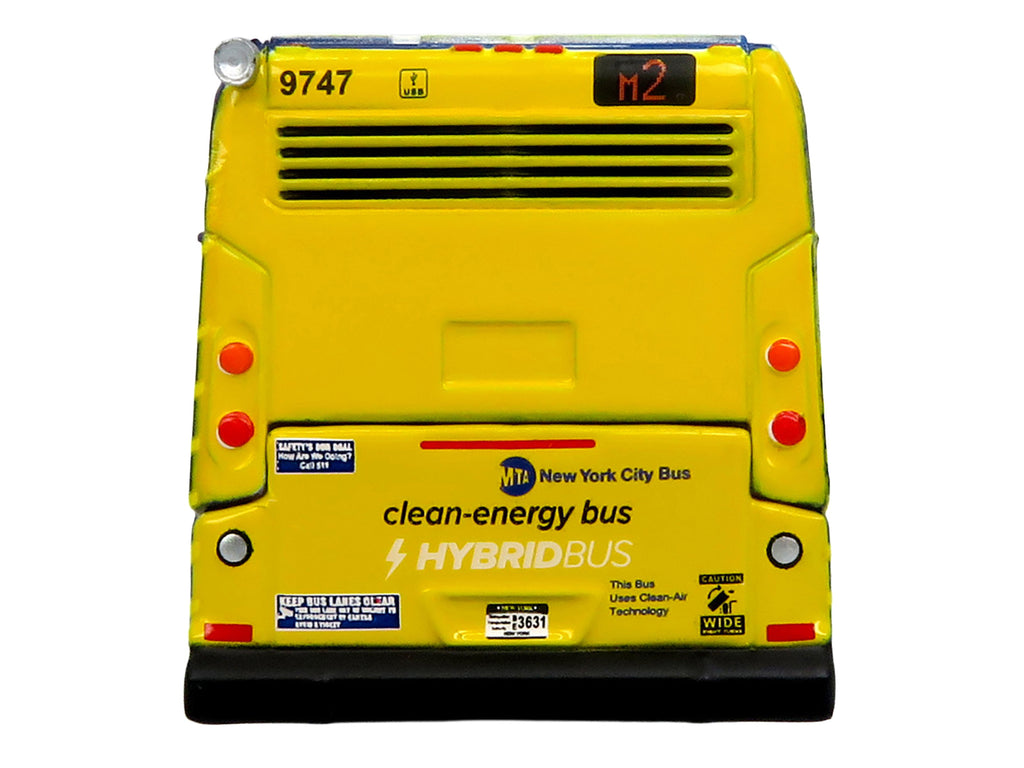 Nova Bus LFSH HEV Hybrid Transit Bus "MTA New York City" Blue with Yellow Graphics Limited Edition to 504 pieces Worldwide 1/87 (HO) Diecast Model by Iconic Replicas - image 5