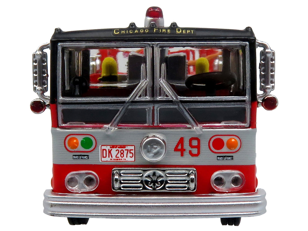 1974 Ward LaFrance Fire Engine "Chicago Fire Department - Engine 49" Red with Black Top "5 Alarm" Series Limited Edition 1/87 (HO) Diecast Model by Iconic Replicas - image 4