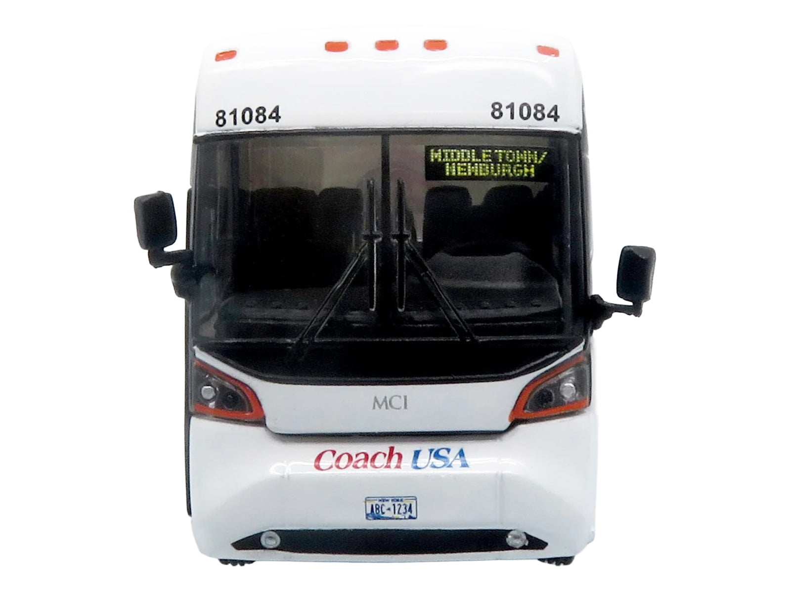 MCI D4520 Commuter Coach Bus "Coach USA" White with Blue and Red Stripes "The Bus & Motorcoach Collection" Limited Edition to 504 pieces Worldwide 1/87 (HO) Scale Diecast Model by Iconic Replicas - image 4