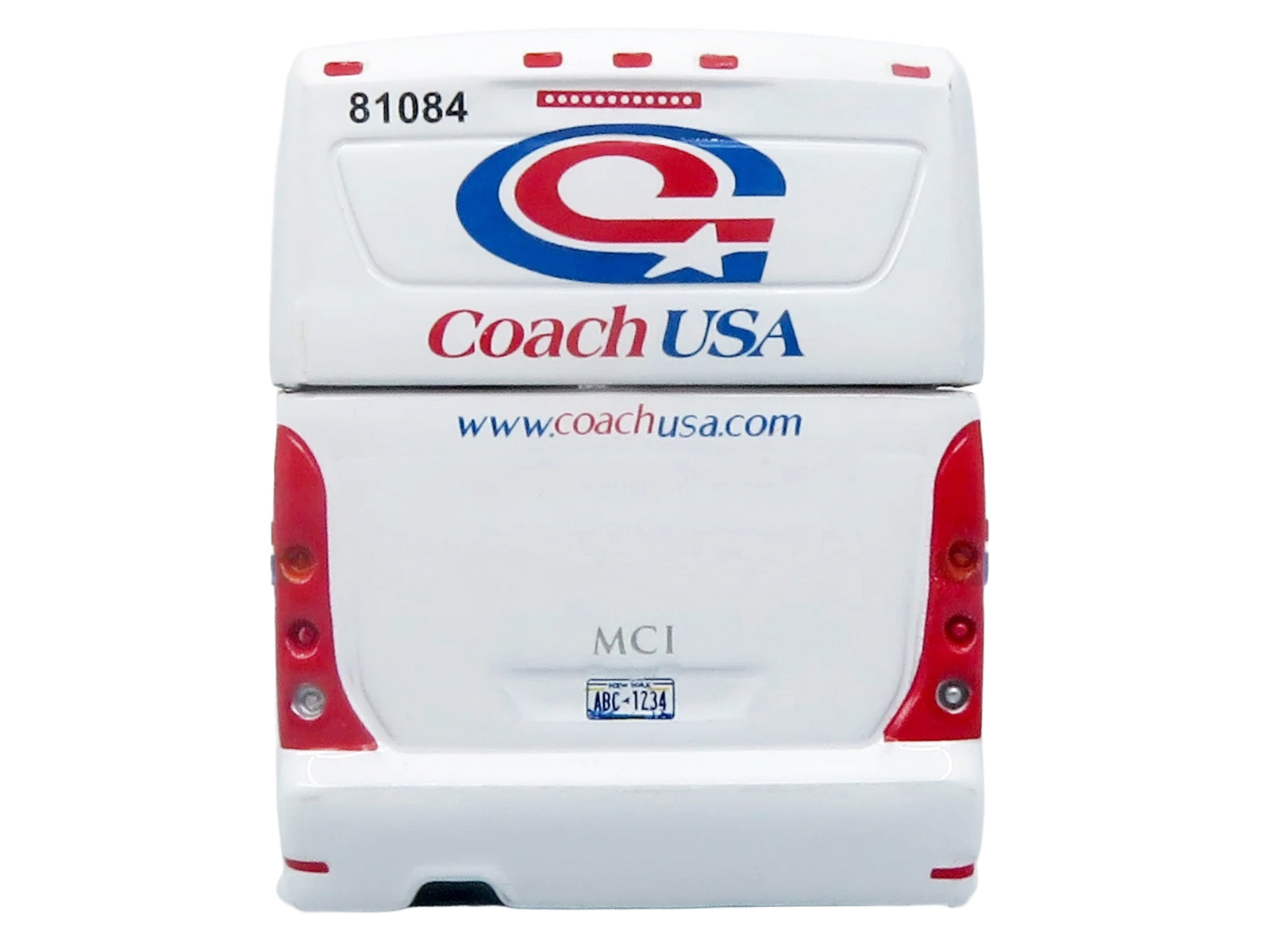 MCI D4520 Commuter Coach Bus "Coach USA" White with Blue and Red Stripes "The Bus & Motorcoach Collection" Limited Edition to 504 pieces Worldwide 1/87 (HO) Scale Diecast Model by Iconic Replicas - image 5