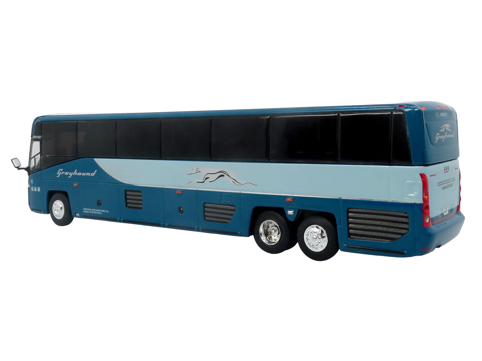 MCI D4520 Commuter Coach Bus "Greyhound Lines" Blue with Light Blue Stripes "The Bus & Motorcoach Collection" Limited Edition to 504 pieces Worldwide 1/87 (HO) Scale Diecast Model by Iconic Replicas - image 3