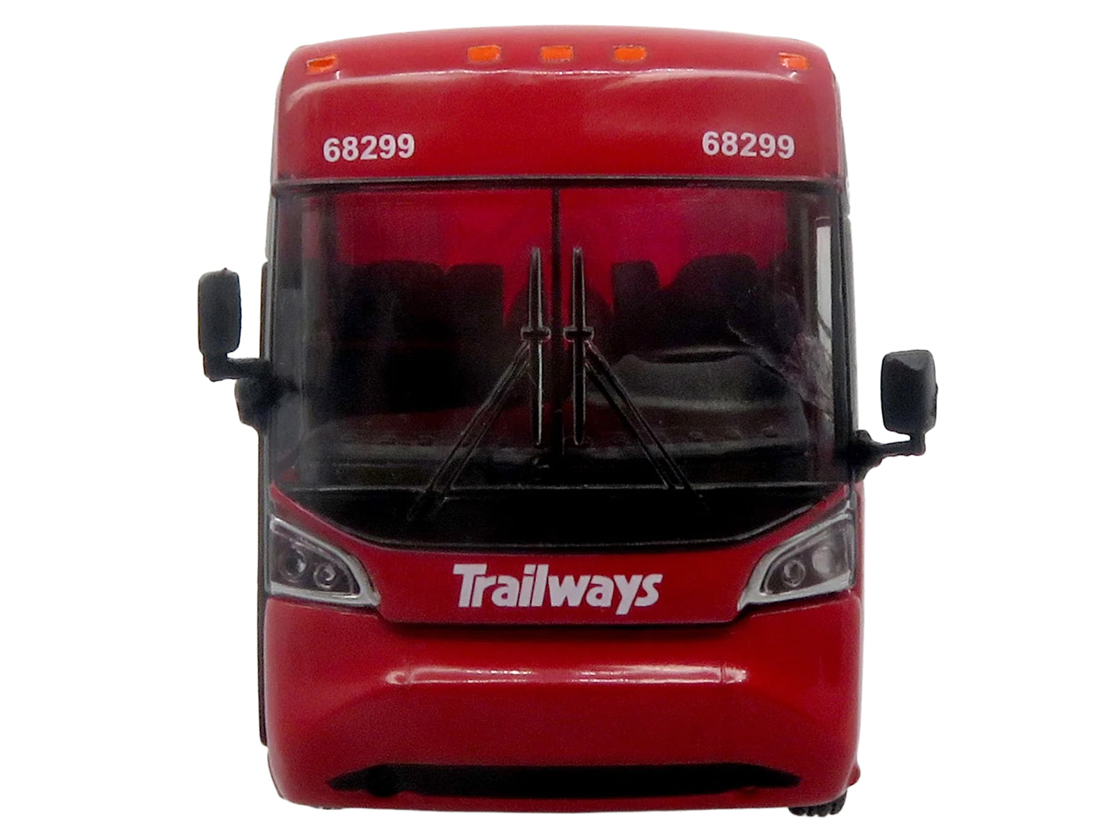 MCI D4520 Commuter Coach Bus "Burlington Trailways" Red with White Graphics "The Bus & Motorcoach Collection" Limited Edition to 504 pieces Worldwide 1/87 (HO) Scale Diecast Model by Iconic Replicas - image 4