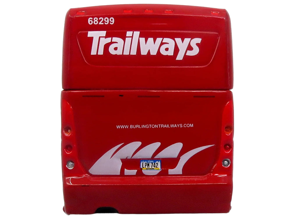 MCI D4520 Commuter Coach Bus "Burlington Trailways" Red with White Graphics "The Bus & Motorcoach Collection" Limited Edition to 504 pieces Worldwide 1/87 (HO) Scale Diecast Model by Iconic Replicas - image 5