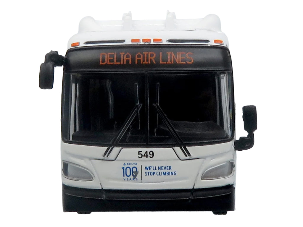 New Flyer Xcelsior XN40 Transit Bus "Delta Air Lines 100th Anniversary" Blue and White with Graphics "The Bus & Motorcoach Collection" Limited Edition 1/87 (HO) Scale Diecast Model by Iconic Replicas - image 4