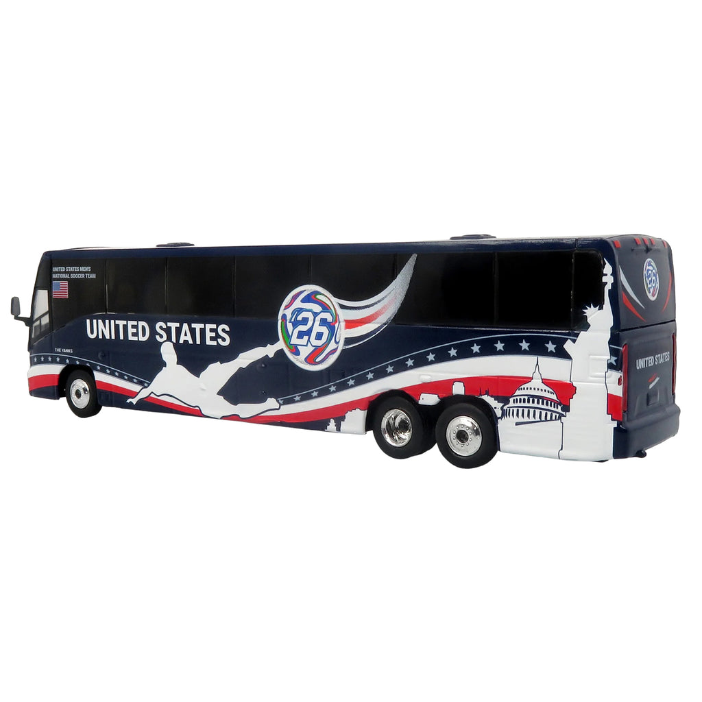 MCI J4500 Coach Bus "United States National Soccer Team" Dark Blue with Graphics "International Federation of the Global Game" Series Limited Edition to 504 pieces Worldwide 1/87 (HO) Diecast Model by Iconic Replicas - image 3