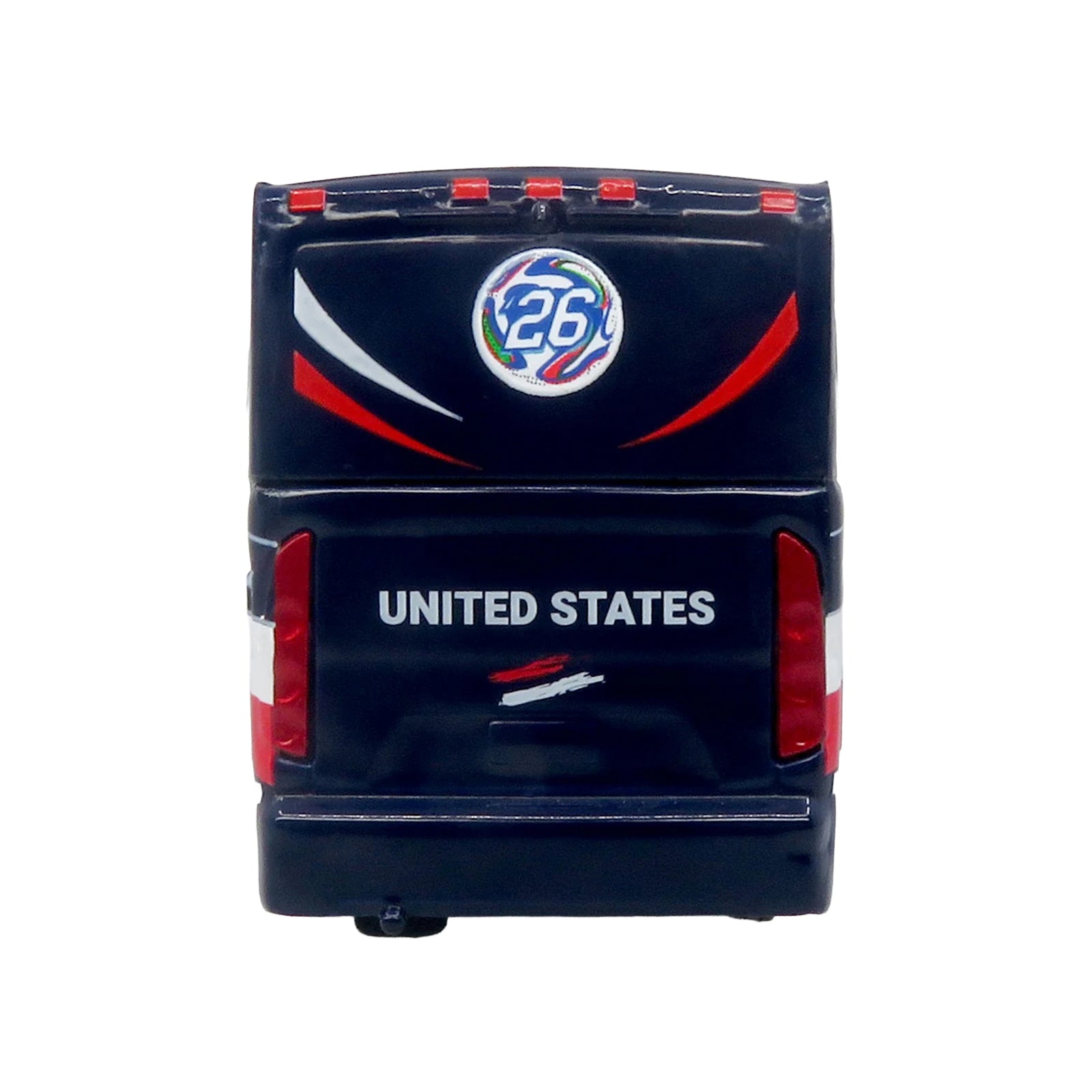 MCI J4500 Coach Bus "United States National Soccer Team" Dark Blue with Graphics "International Federation of the Global Game" Series Limited Edition to 504 pieces Worldwide 1/87 (HO) Diecast Model by Iconic Replicas - image 5