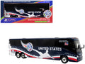 MCI J4500 Coach Bus "United States National Soccer Team" Dark Blue with Graphics "International Federation of the Global Game" Series Limited Edition to 504 pieces Worldwide 1/87 (HO) Diecast Model by Iconic Replicas