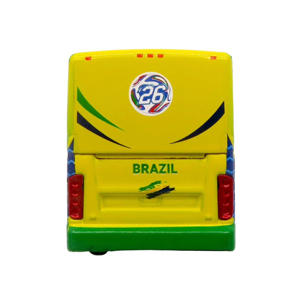 Van Hool CX-45 Coach Bus "Brazil National Football Team" Yellow and Green with Graphics "International Federation of the Global Game" Series Limited Edition to 504 pieces Worldwide 1/87 (HO) Diecast Model by Iconic Replicas - image 5