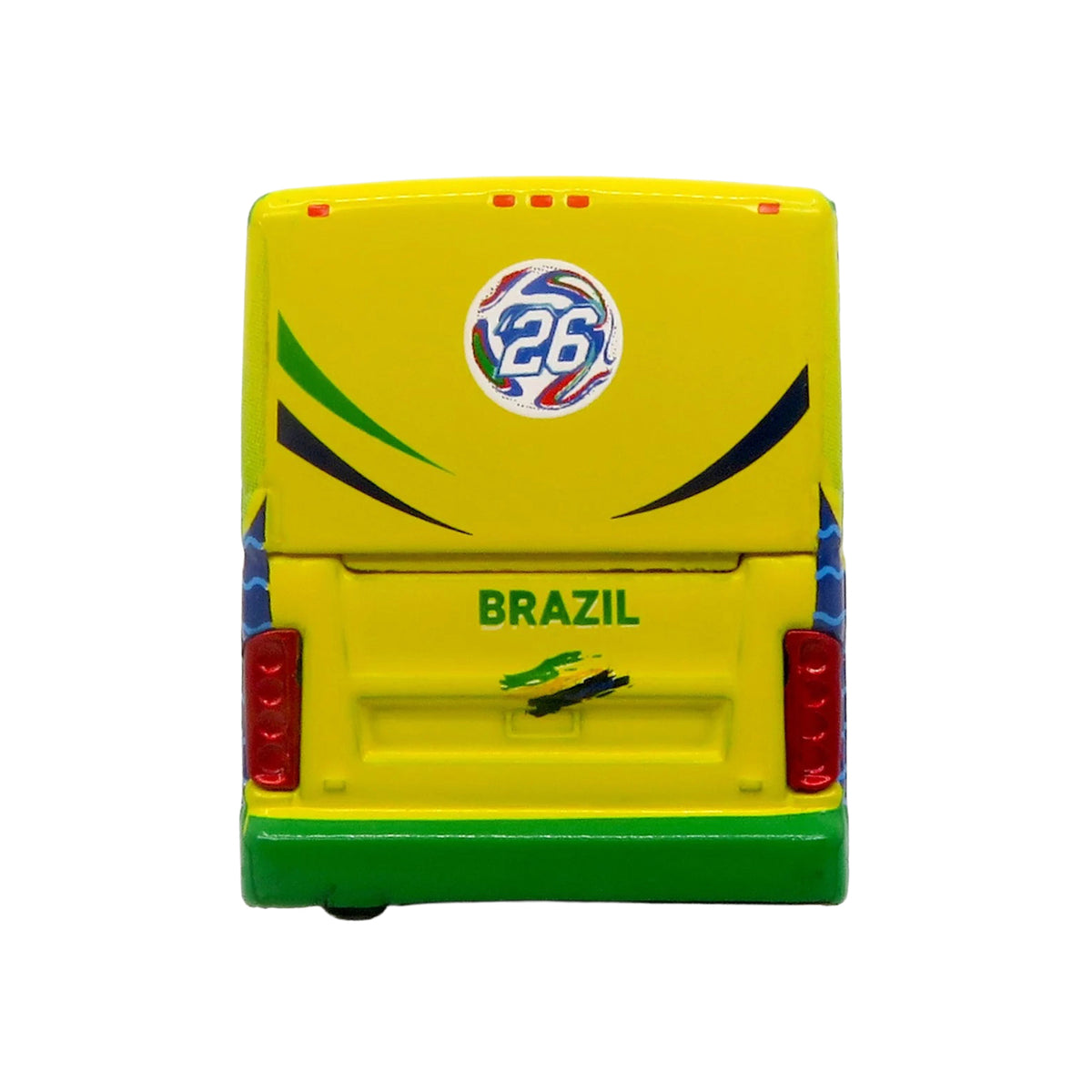 Van Hool CX-45 Coach Bus "Brazil National Football Team" Yellow and Green with Graphics "International Federation of the Global Game" Series Limited Edition to 504 pieces Worldwide 1/87 (HO) Diecast Model by Iconic Replicas - image 5