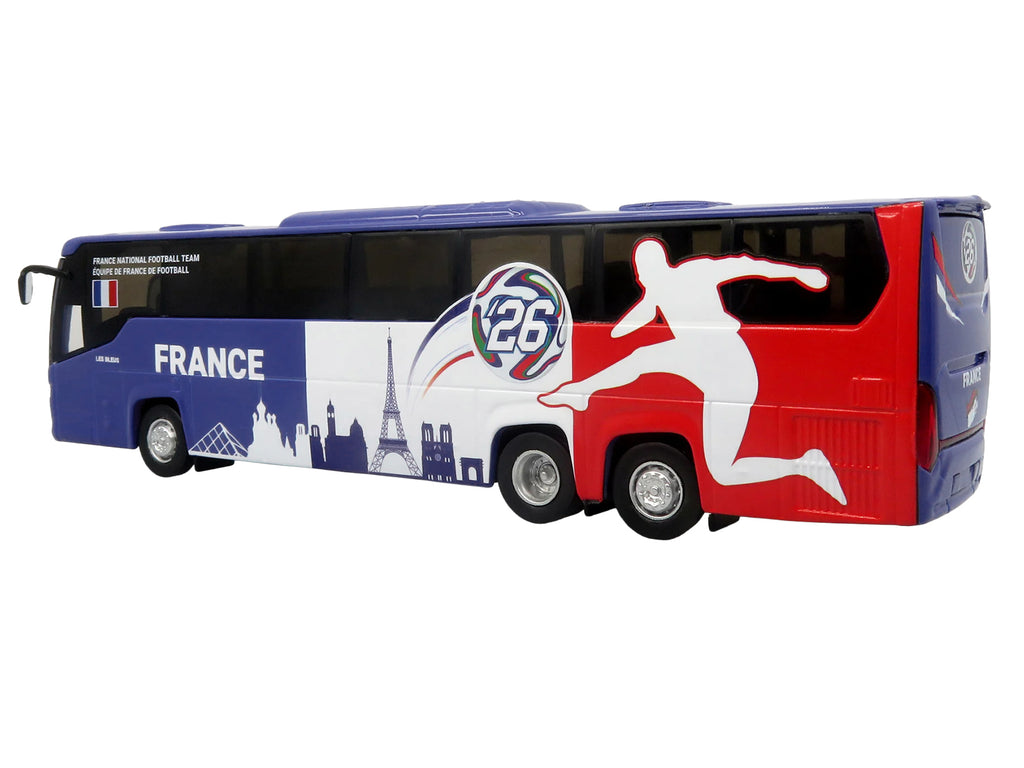 Scania Touring HD Coach Bus "France National Football Team" Blue with Graphics "International Federation of the Global Game" Series Limited Edition to 504 pieces Worldwide 1/87 (HO) Diecast Model by Iconic Replicas - image 3