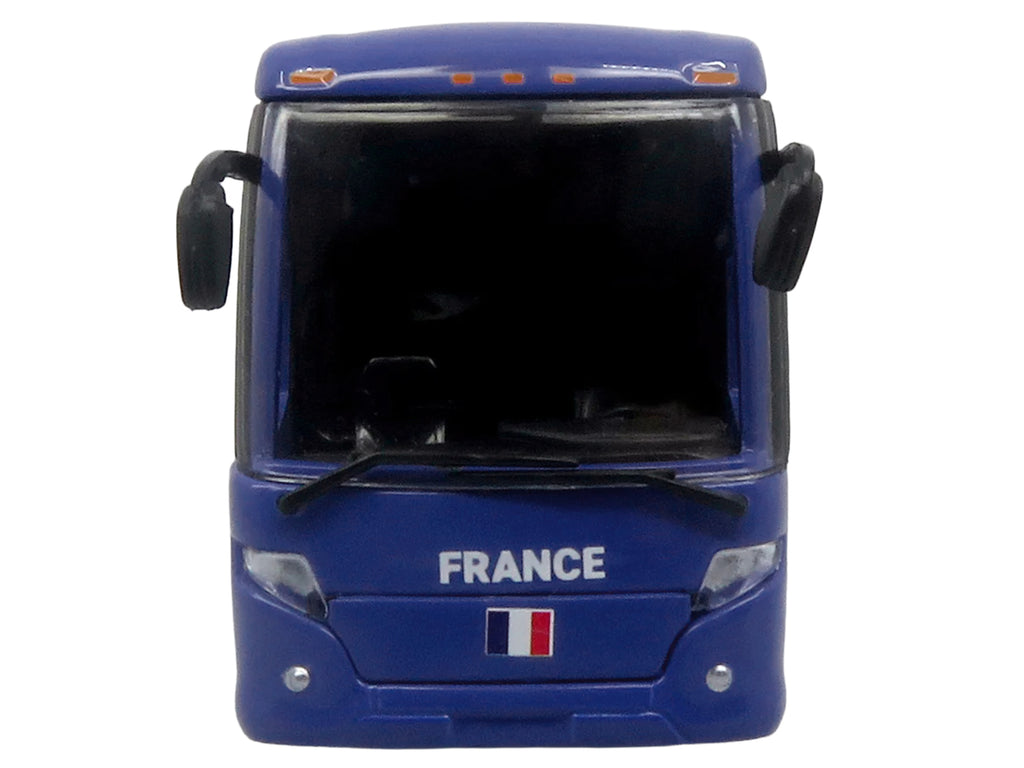 Scania Touring HD Coach Bus "France National Football Team" Blue with Graphics "International Federation of the Global Game" Series Limited Edition to 504 pieces Worldwide 1/87 (HO) Diecast Model by Iconic Replicas - image 4
