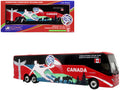 Prevost H3-45 Coach Bus "Canada National Soccer Team" Red with Graphics "International Federation of the Global Game" Series Limited Edition to 504 pieces Worldwide 1/87 (HO) Diecast Model by Iconic Replicas