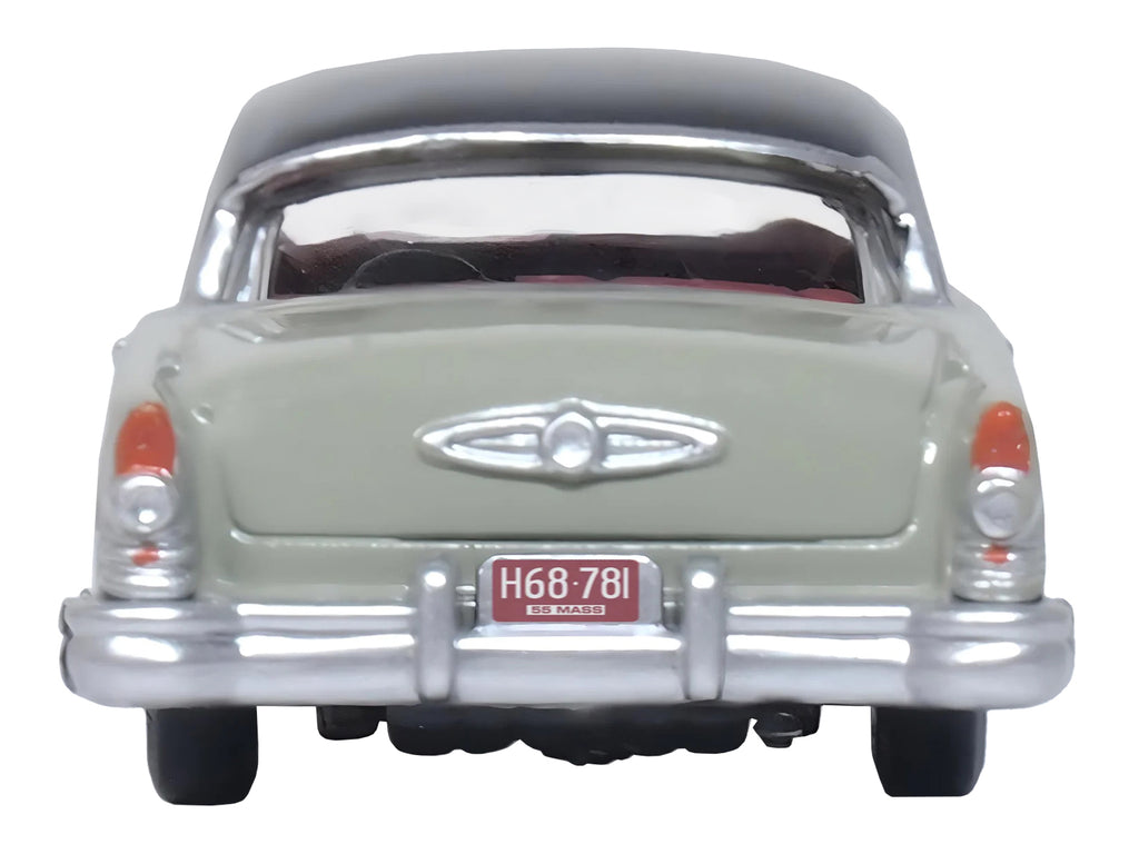 1955 Buick Century Windsor Gray and Dover White with Carlsbad Black Top 1/87 (HO) Scale Diecast Model Car by Oxford Diecast - image 4