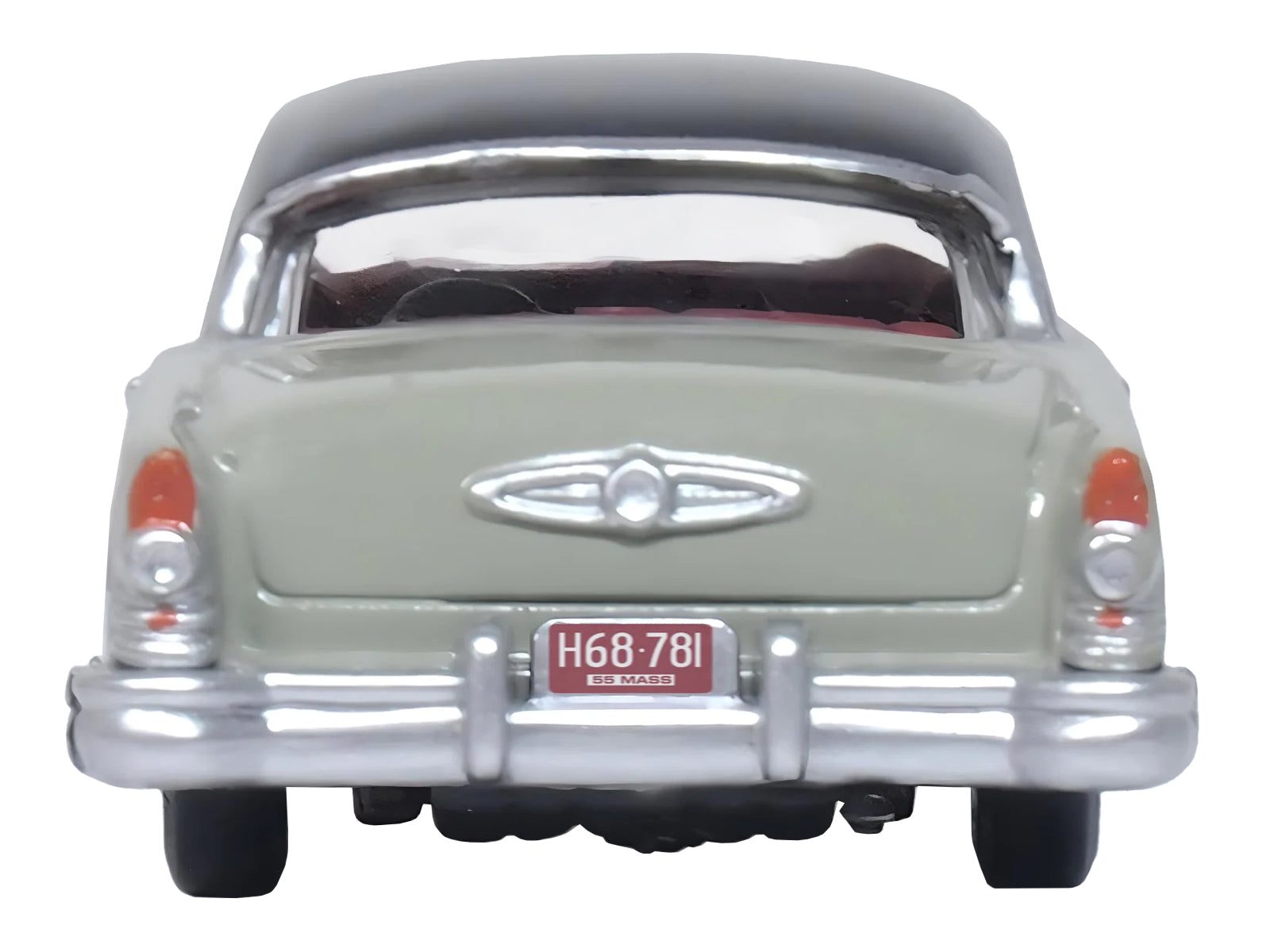 1955 Buick Century Windsor Gray and Dover White with Carlsbad Black Top 1/87 (HO) Scale Diecast Model Car by Oxford Diecast - image 4