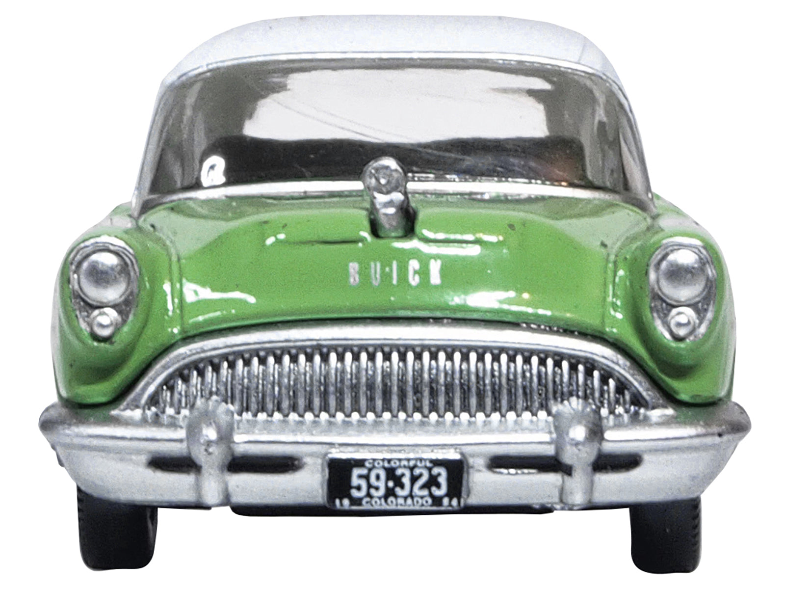 1954 Buick Century Estate Wagon Willow Green and White 1/87 (HO) Scale Diecast Model Car by Oxford Diecast - image 3