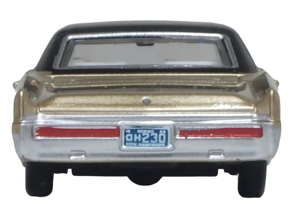1968 Buick Electra 225 Ivory Gold Metallic with Black Top and White Interior 1/87 (HO) Scale Diecast Model Car by Oxford Diecast