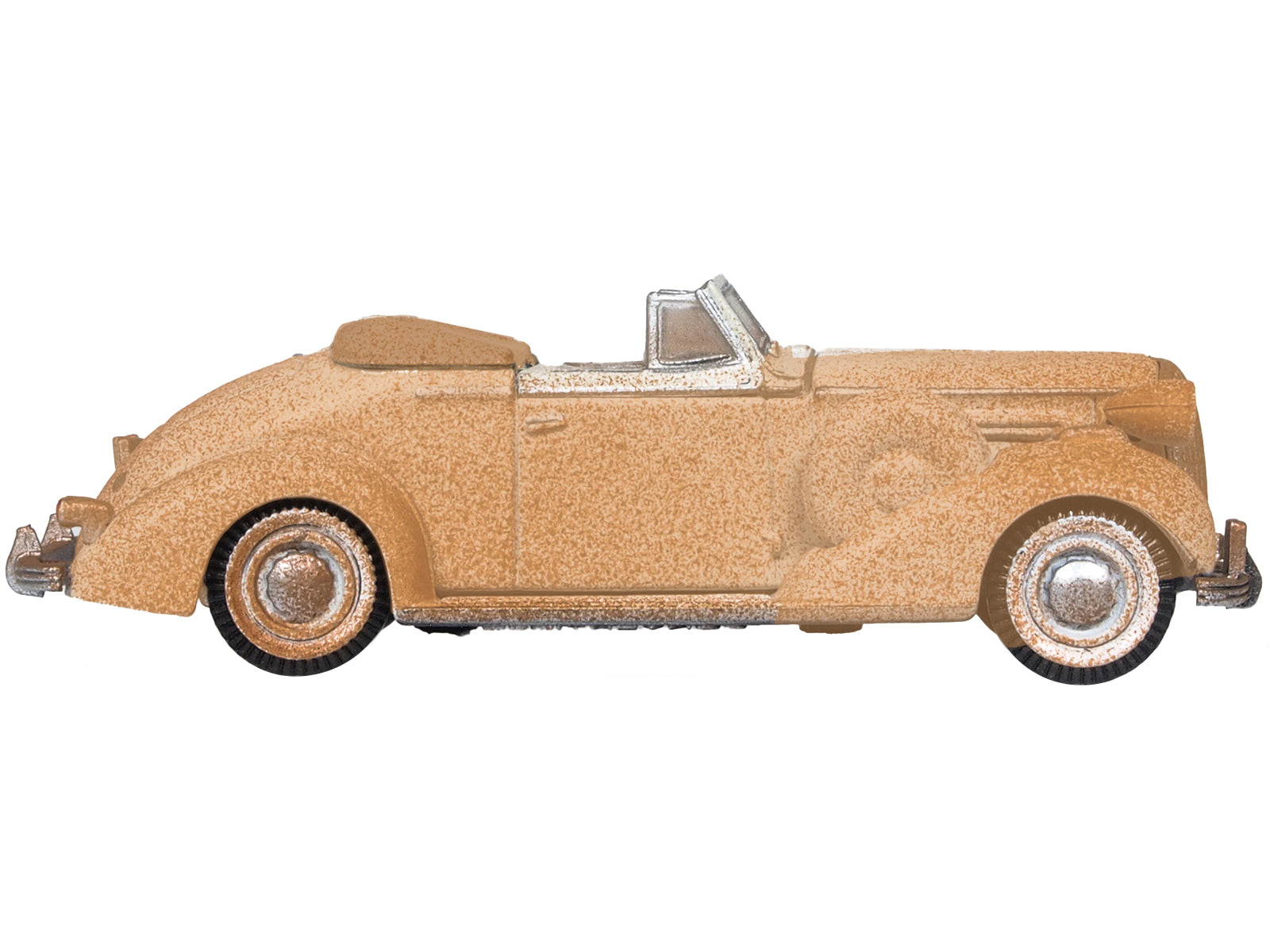 1936 Buick Special Convertible Coupe Beige (Rusted) "Junkyard Project" 1/87 (HO) Scale Diecast Model Car by Oxford Diecast - image 2