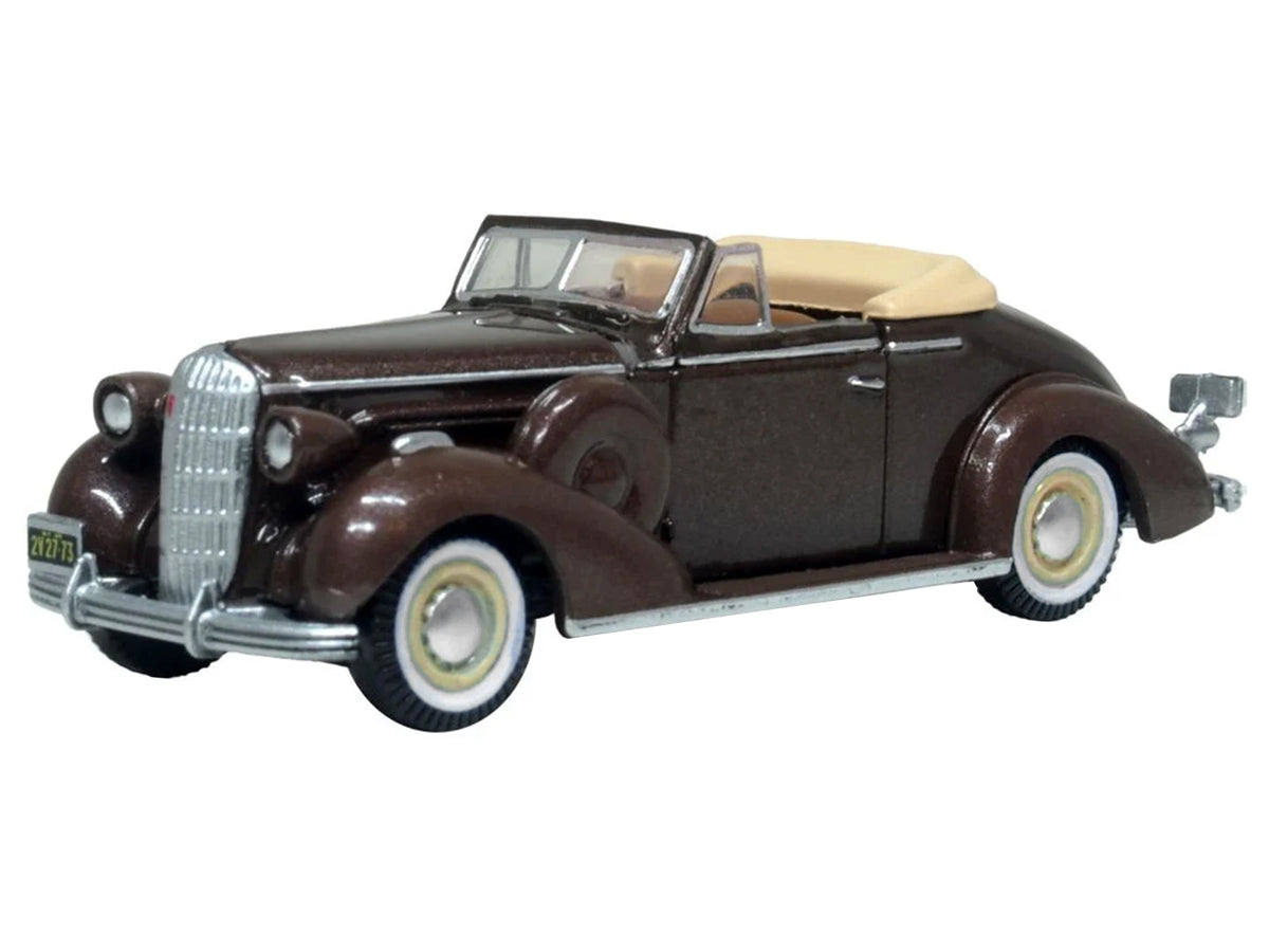 1936 Buick Special Convertible Bengal Brown Metallic 1/87 (HO) Scale Diecast Model Car by Oxford Diecast - image 2
