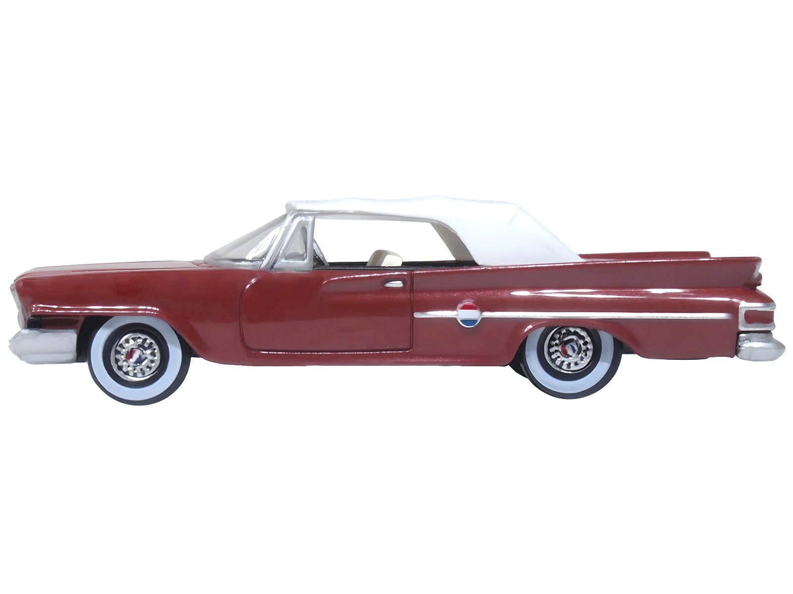1961 Chrysler 300 Convertible (Closed Top) Cinnamon Brown Metallic with White Top 1/87 (HO) Scale Diecast Model Car by Oxford Diecast - image 2