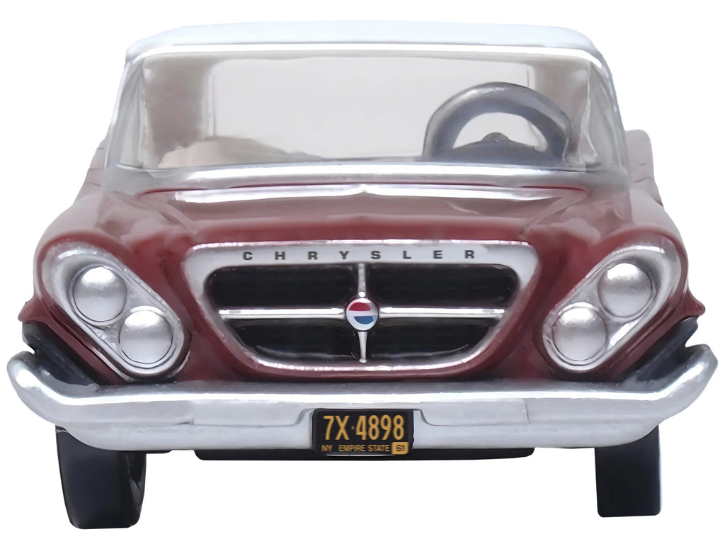 1961 Chrysler 300 Convertible (Closed Top) Cinnamon Brown Metallic with White Top 1/87 (HO) Scale Diecast Model Car by Oxford Diecast - image 3