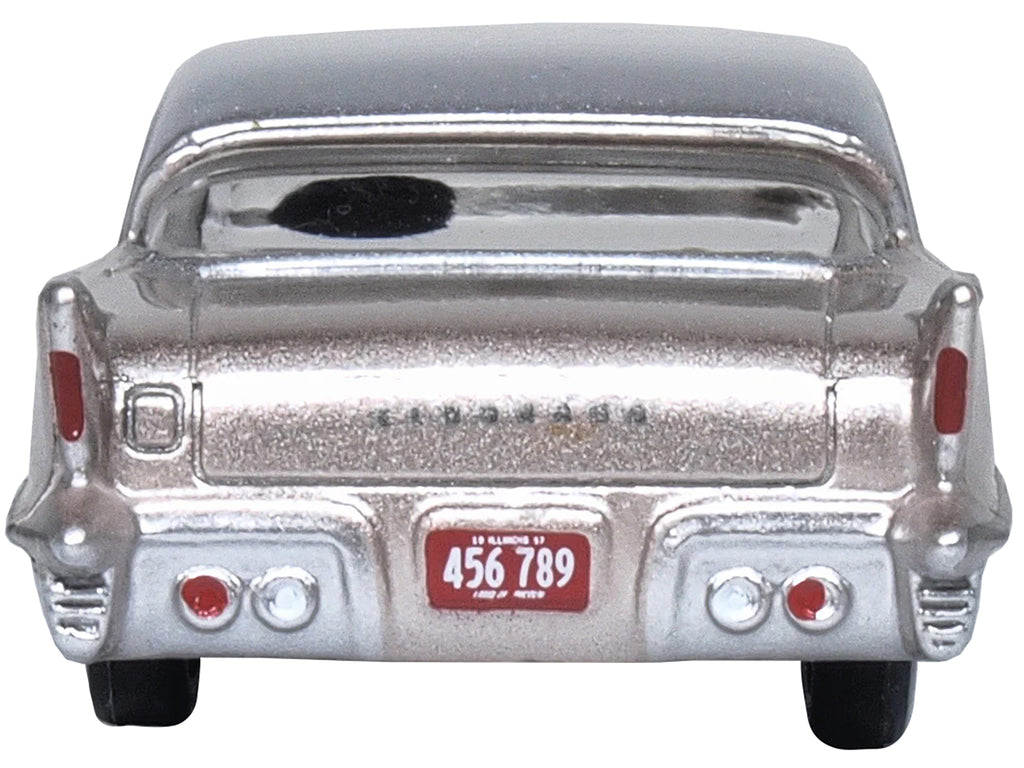 1957 Cadillac Eldorado Brougham Sandalwood Beige Metallic with Silver Top 1/87 (HO) Scale Diecast Model Car by Oxford Diecast - image 4
