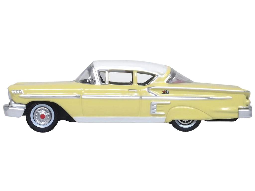 1958 Chevrolet Impala Sport Colonial Cream with Snowcrest White Top 1/87 (HO) Scale Diecast Model Car by Oxford Diecast - image 2