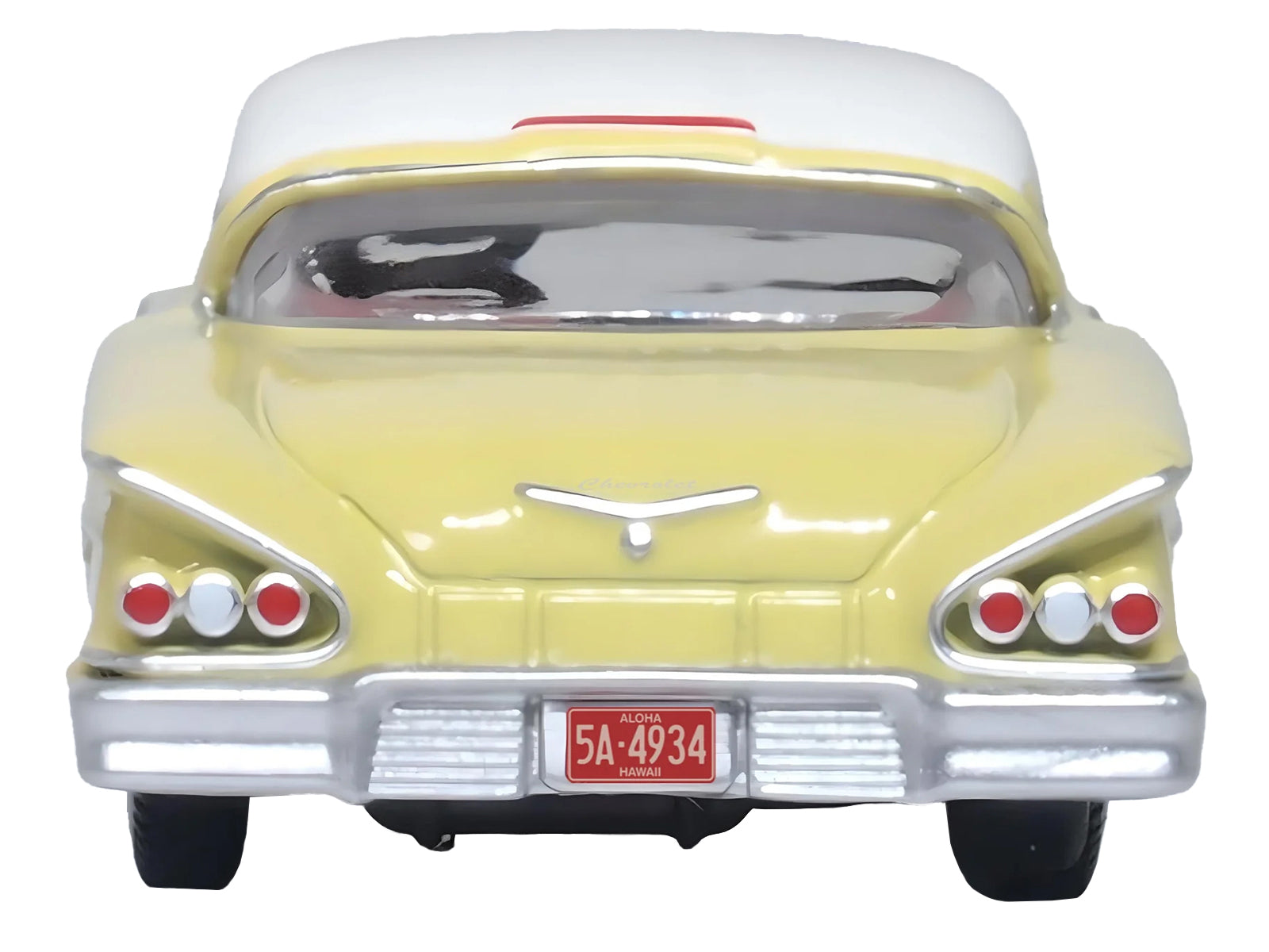 1958 Chevrolet Impala Sport Colonial Cream with Snowcrest White Top 1/87 (HO) Scale Diecast Model Car by Oxford Diecast - image 3