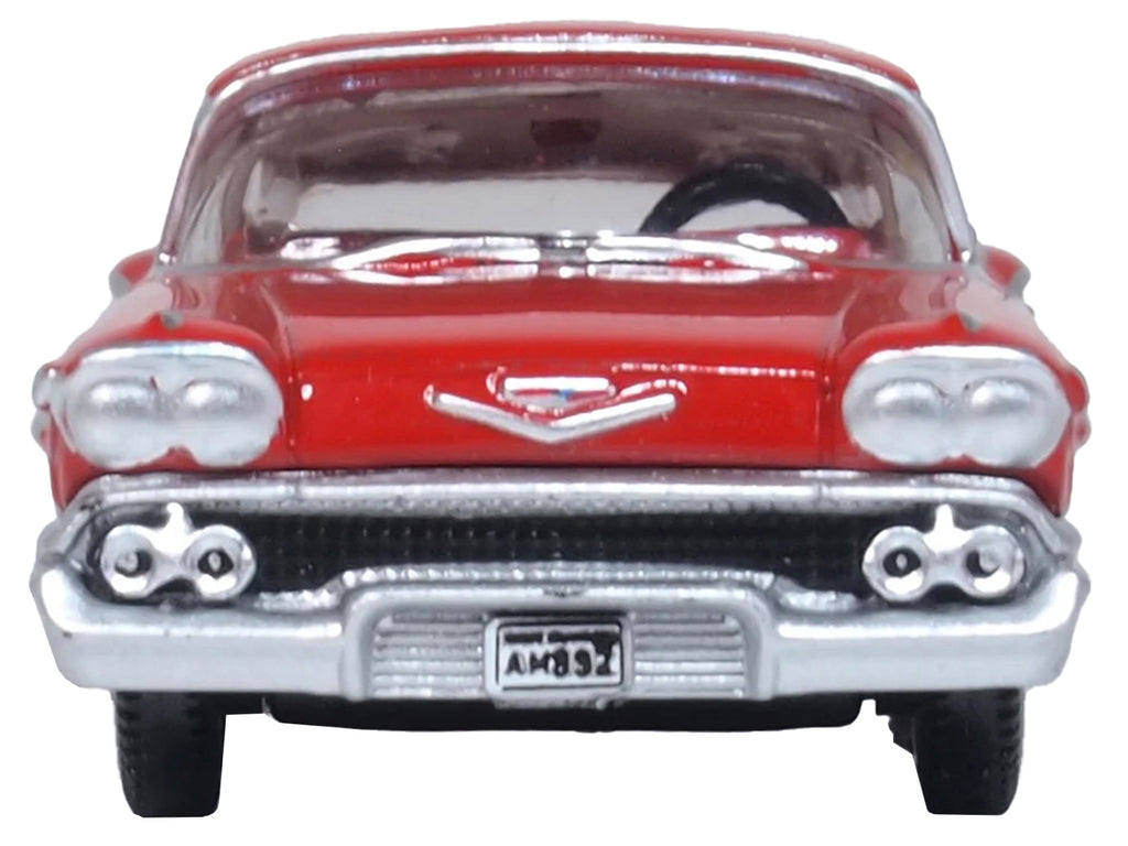 1958 Chevrolet Impala Sports Coupe Rio Red 1/87 (HO) Scale Diecast Model Car by Oxford Diecast - image 3