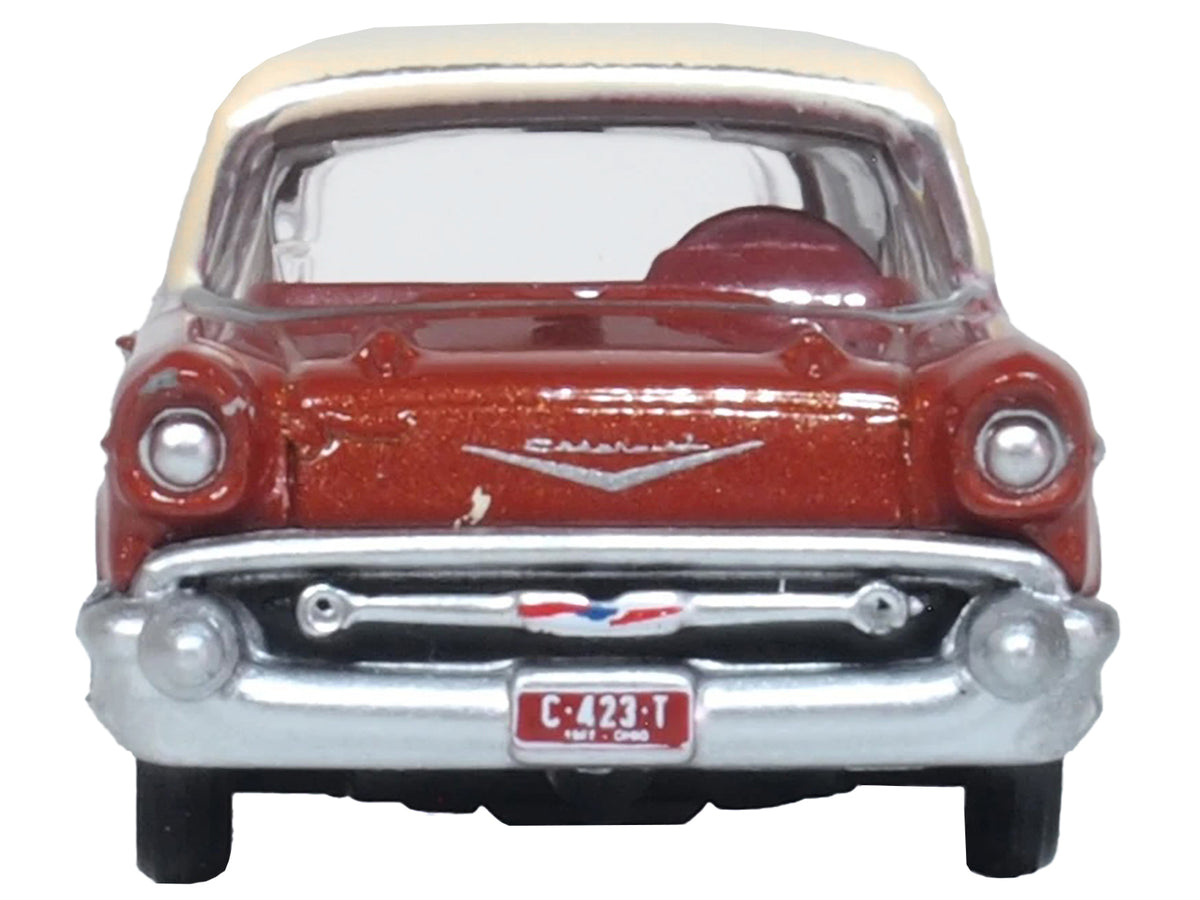 1957 Chevrolet Nomad Adobe Beige with Sierra Gold Top 1/87 (HO) Scale Diecast Model Car by Oxford Diecast - image 3