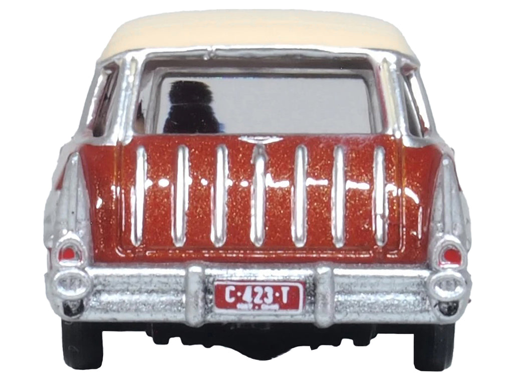 1957 Chevrolet Nomad Adobe Beige with Sierra Gold Top 1/87 (HO) Scale Diecast Model Car by Oxford Diecast - image 4