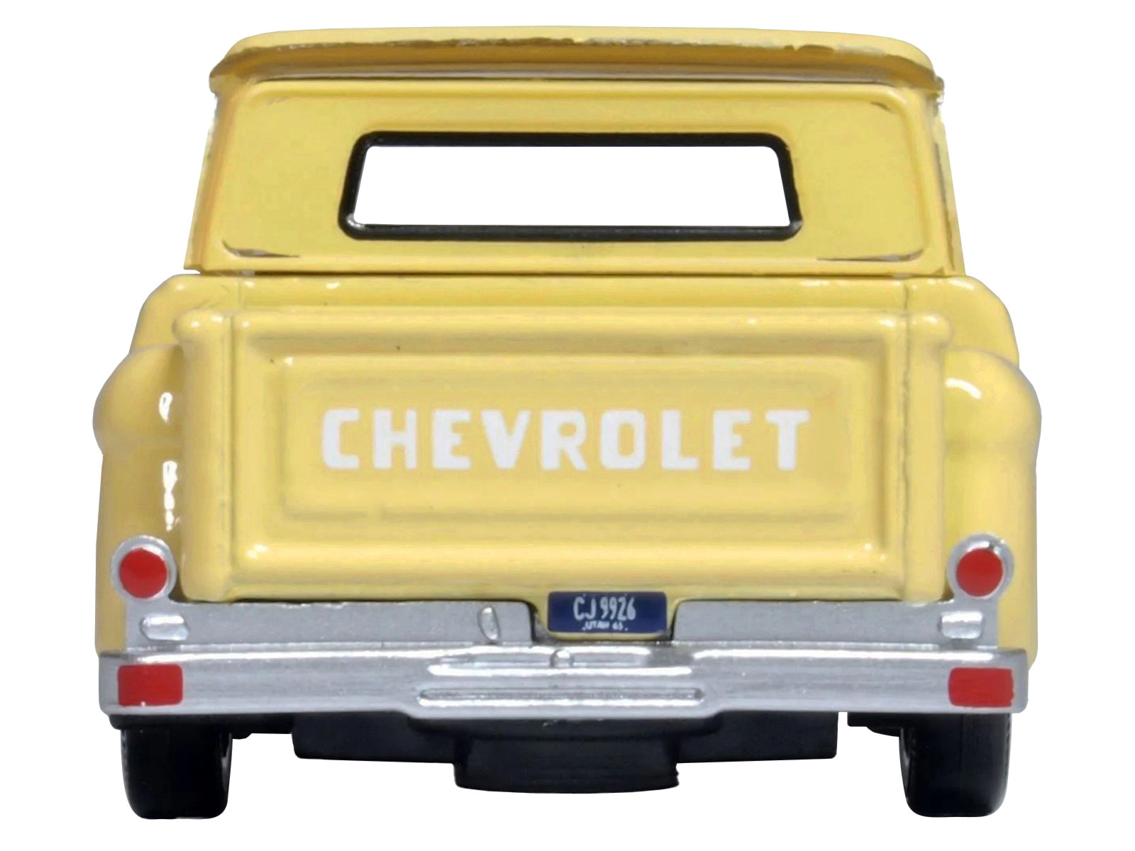 1965 Chevrolet C10 Stepside Pickup Truck Yellow 1/87 (HO) Scale Diecast Model Car by Oxford Diecast - image 4