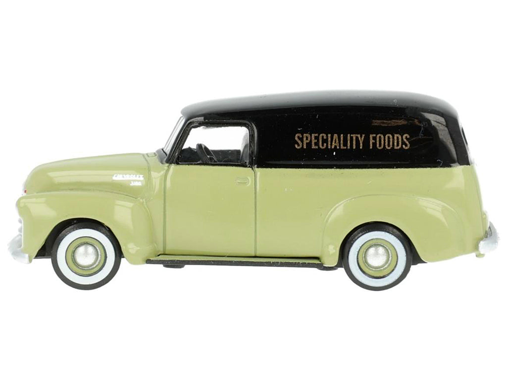 1950 Chevrolet Panel Van "Speciality Foods" Light Green and Black 1/87 (HO) Scale Diecast Model Car by Oxford Diecast - image 2