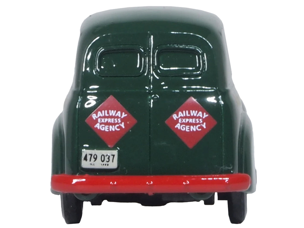 1950 Chevrolet Panel Van "Railway Express Agency" Dark Green 1/87 (HO) Scale Diecast Model Car by Oxford Diecast - image 4