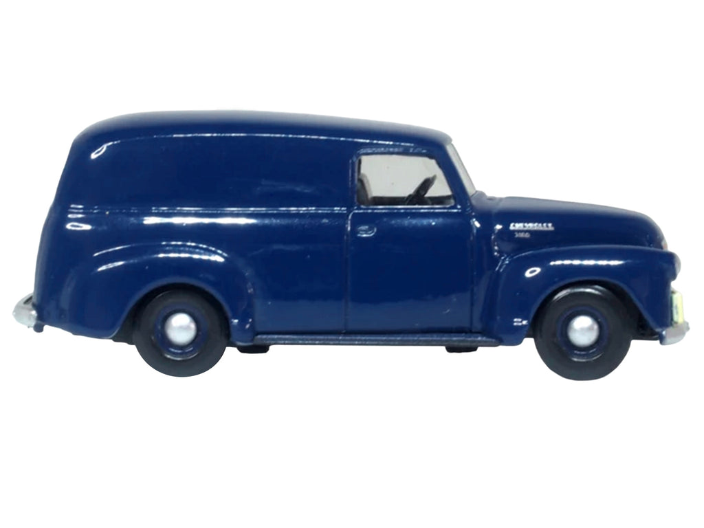 1950 Chevrolet Panel Van Mariner Blue 1/87 (HO) Scale Diecast Model Car by Oxford Diecast - image 3